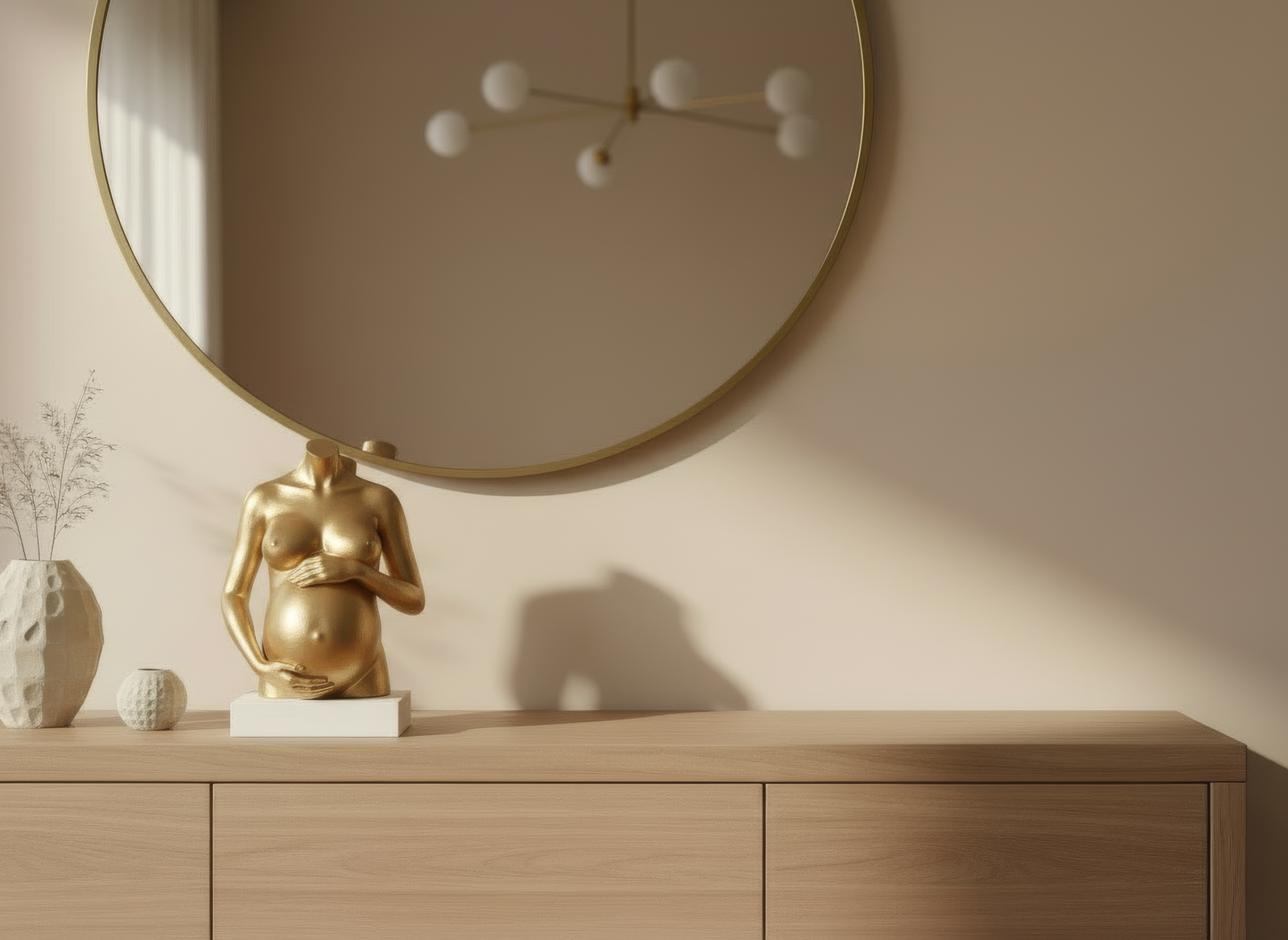 busto 3D embarazo natural