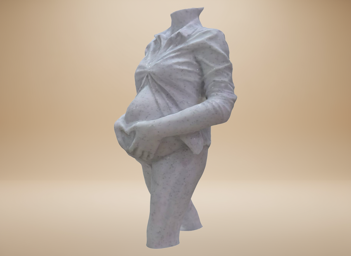 Busto 3D Embarazo con camiseta