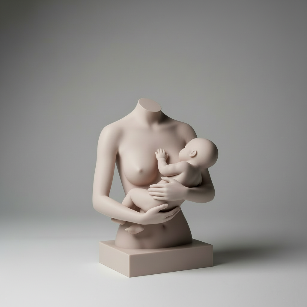 Busto 3d lactancia