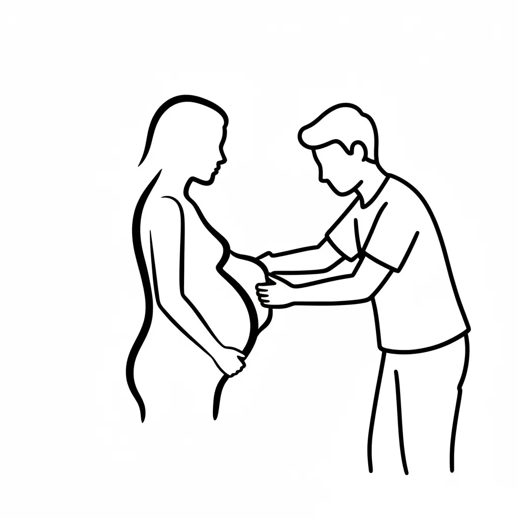 Proceso de creación de belly cast embarazo