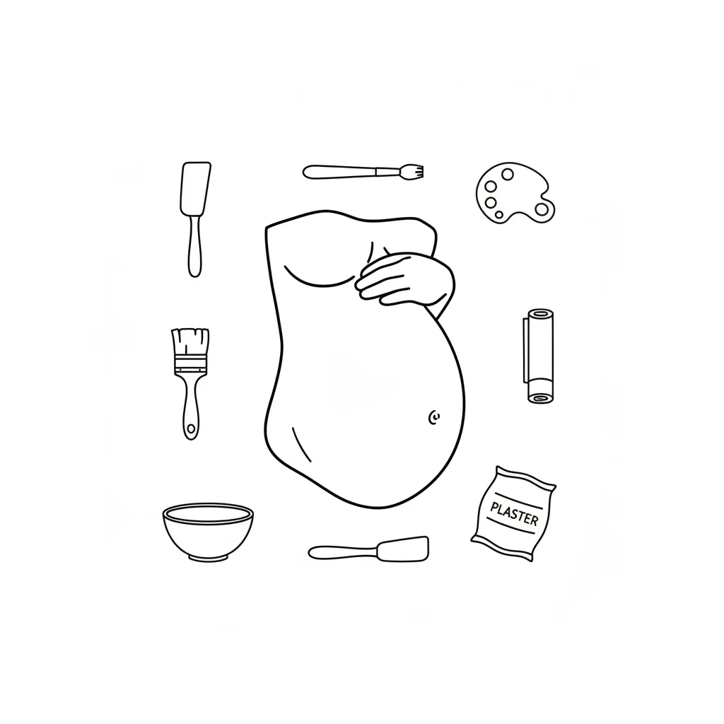 Molde de barriga de embarazada acabado artesanal